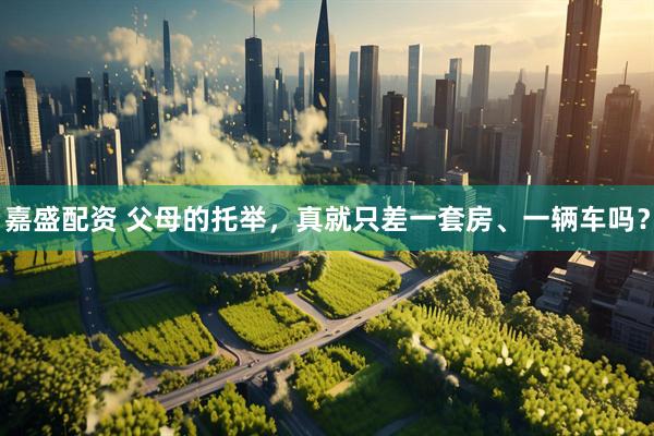 嘉盛配资 父母的托举，真就只差一套房、一辆车吗？