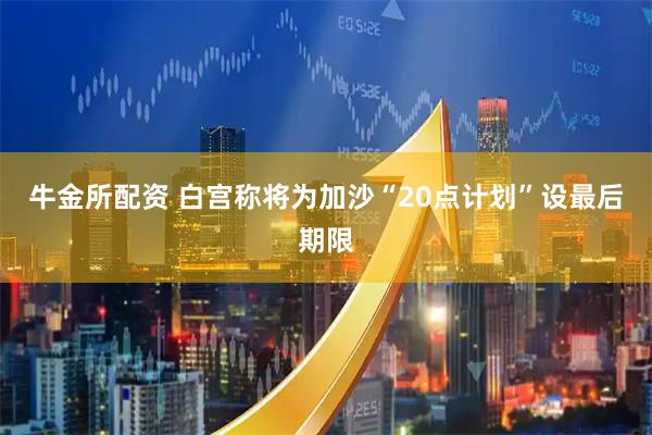 牛金所配资 白宫称将为加沙“20点计划”设最后期限