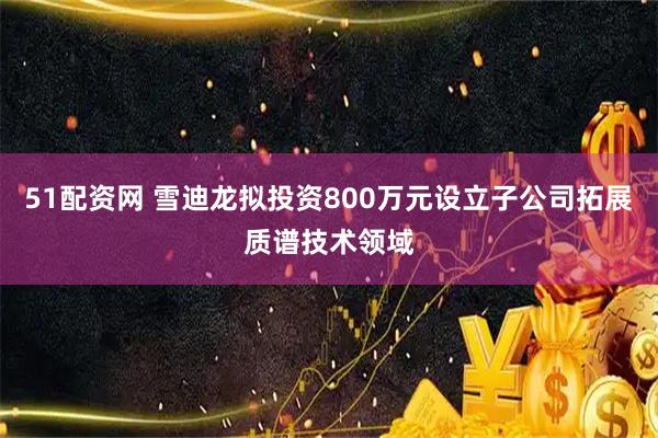 51配资网 雪迪龙拟投资800万元设立子公司拓展质谱技术领域